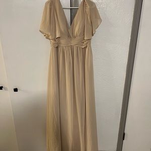 Azazie Elegant Cream Wedding Dress